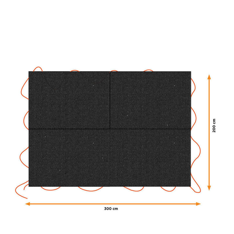 Lona Negra Para Remolque, Medidas: 3x4m. Black+Decker