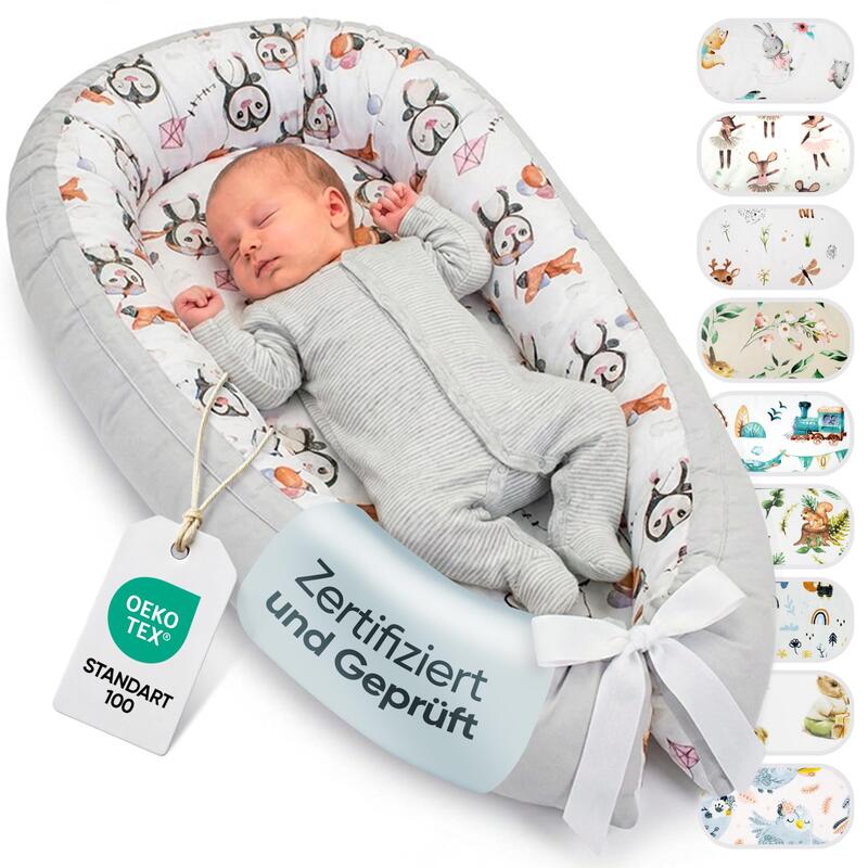 Lulando Babynem 80 X 45 Cm Gris Pinguine