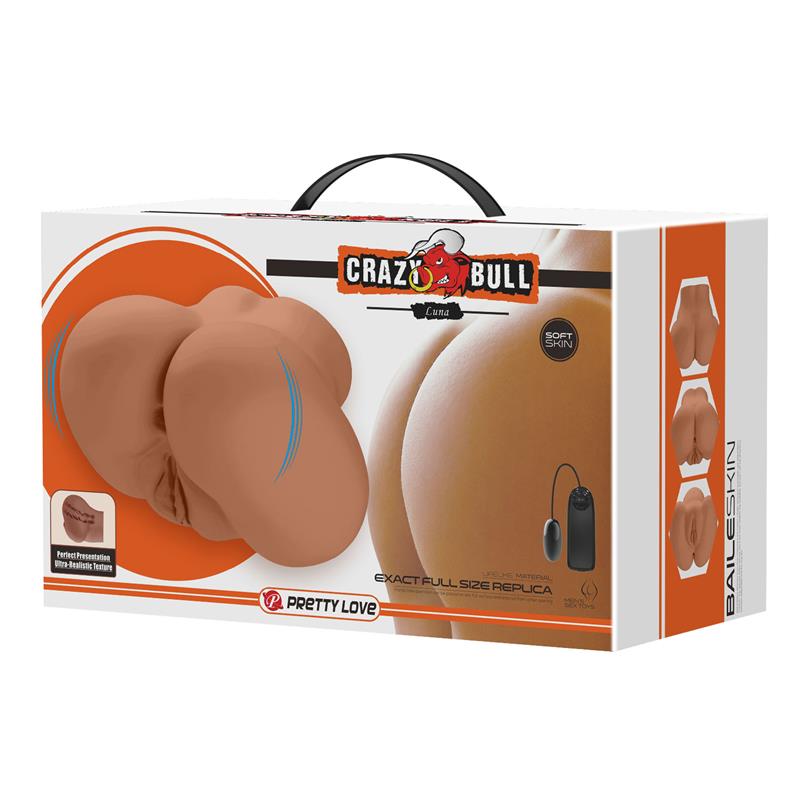 Crazy Bull - Luna Trasero Vibrador Con Vagina Y Ano Realístico Natural Control Remoto