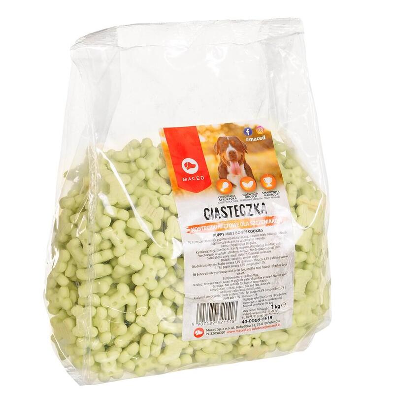 Maced Ciastka Mietowe Kosteczki - Przysmak Dla Psa - 1kg