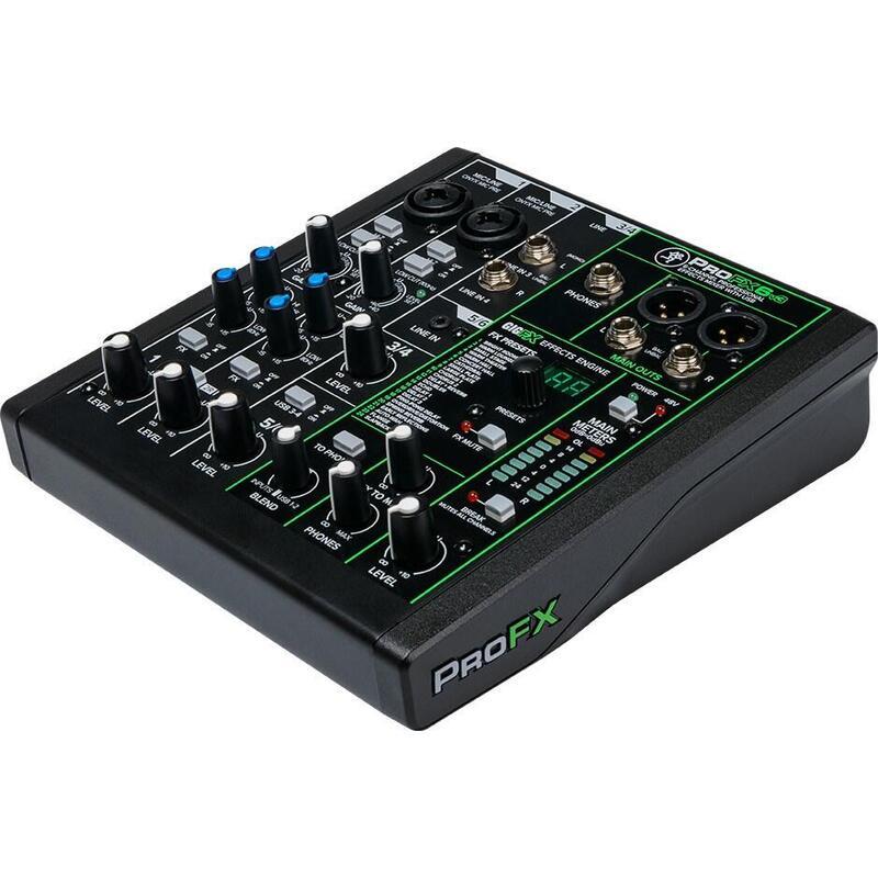 Mackie Profx6v3 - Mezclador Analógico De 6 Canales Con Interfaz Usb, Negro