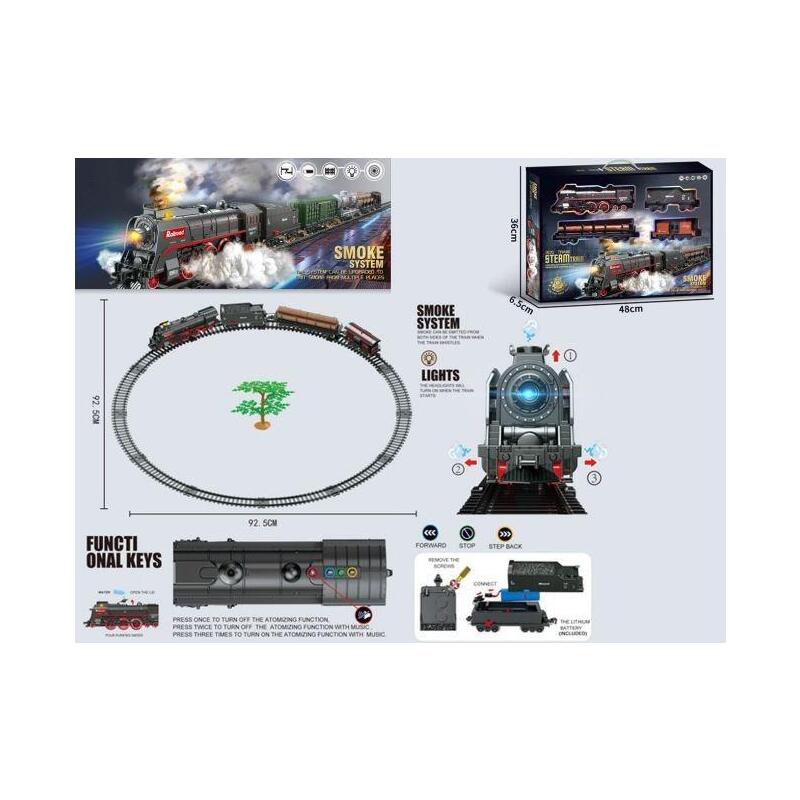 Madej Set With Train 48  Pcs. Smoke, Light, Soun