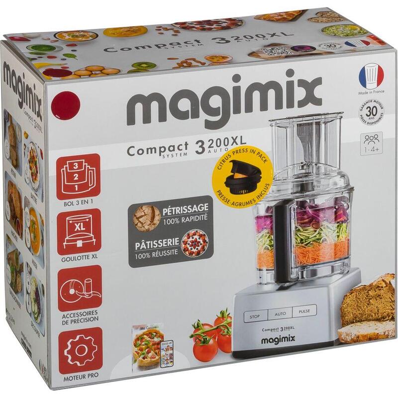 Magimix Compact C.S. 3200 Xl + Citrus Juicer Red