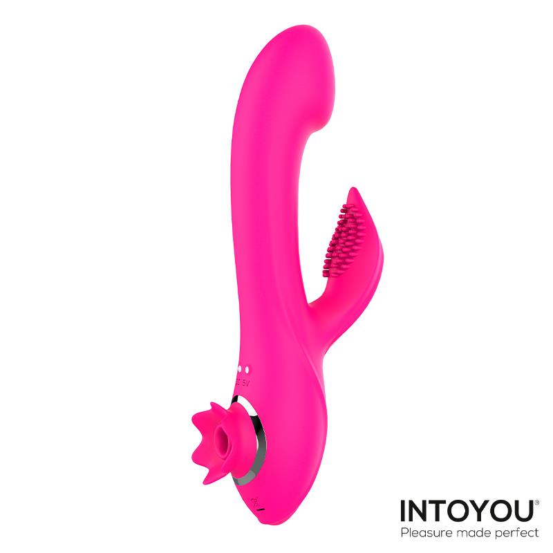Magnoliapink Vibrador 3 En 1 Con Succionador De Clítoris Y Rabbit Usb Silicona
