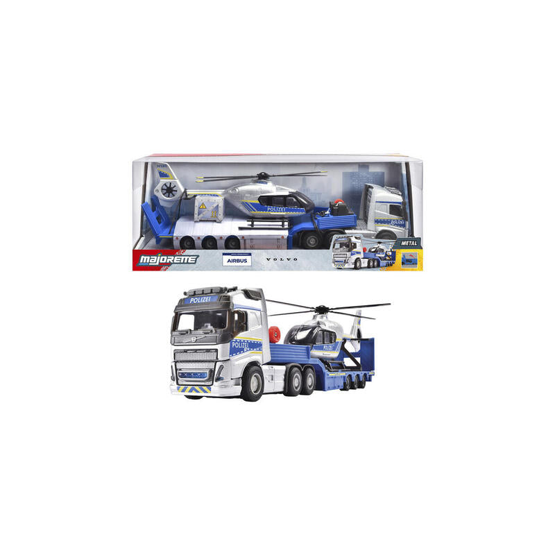Majorette Volvo Truck + Airbus Police Helicopter, Vehículo De Juguete 8503716004