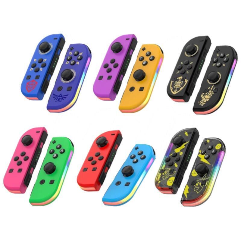 Mando Joy-Con Set Izq/Dcha Nintendo Switch Compatible Violeta Naranja Rgb