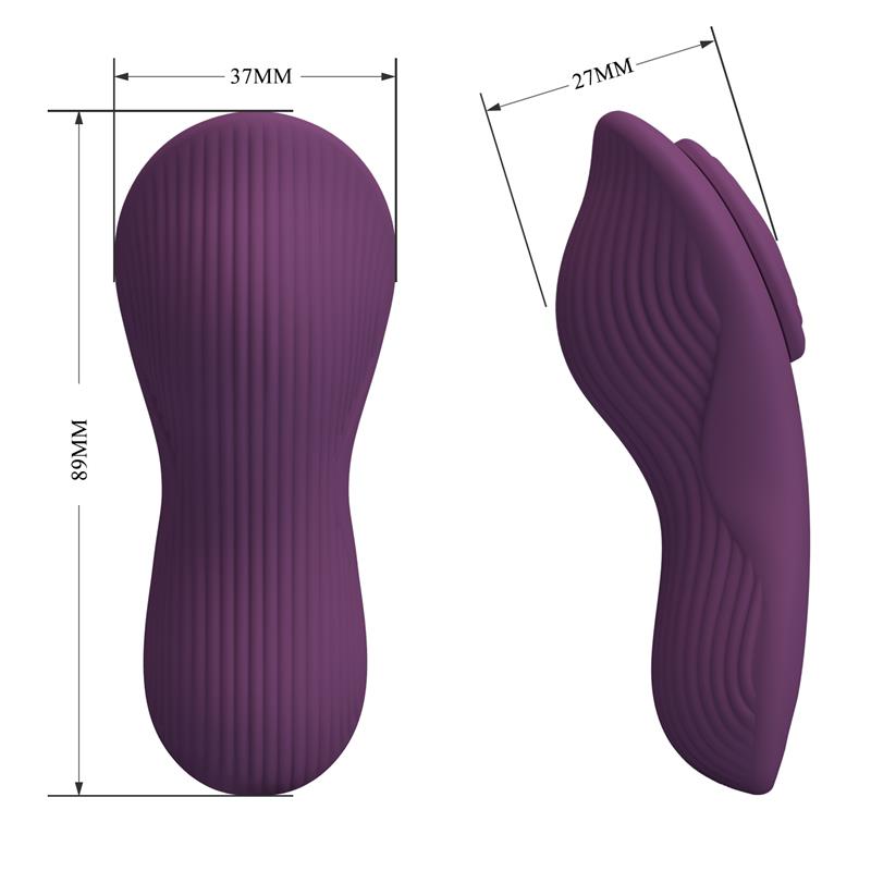 Pretty Love - Mane Masajeador Lay On Clítoris 10 Vibraciones Control Remoto Morado