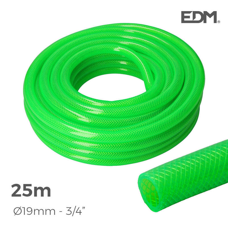 Manguera Jardin Anti-Torsion Ø Interior 19mm Ø Exterior 25mm (3/4") - Rollo 25m Edm