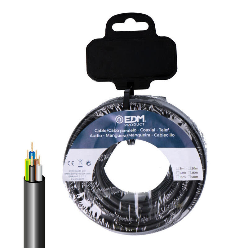 Manguera Tubular Vv-K06/1kv 5 G 2,50 Mm² Negra 5 M