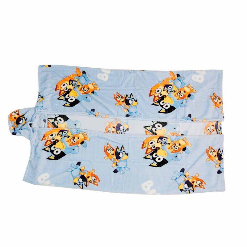 Manta Coralina Capucha Bluey 120x150cm