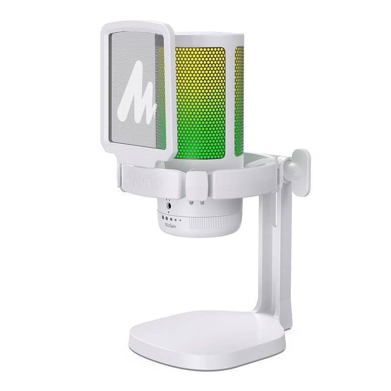 Maono Dgm20 Rgb Blanco - Micrófono Usb Para Grabación Y Transmisión En Pc