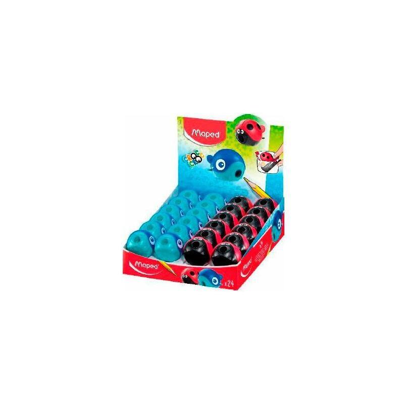 Maped Afilalápices Croc Croc Easy 1 Agujero Expositor De 24 C/Surtidos