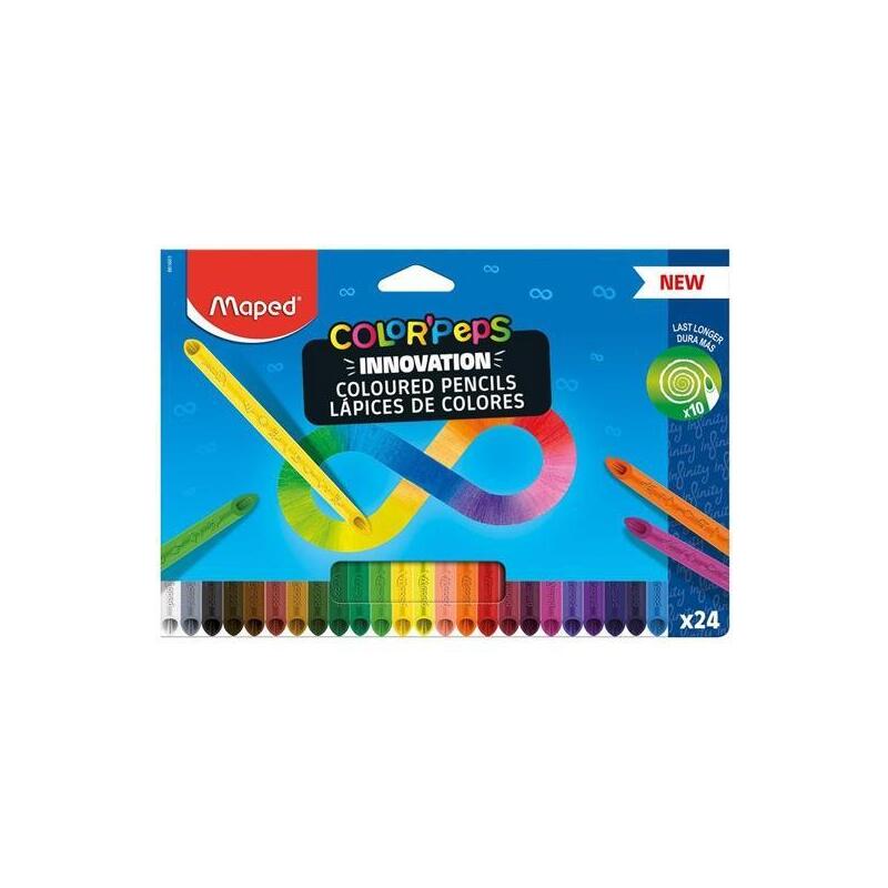 Maped Lápices De Colores Color´Peps Infinity Estuche De 24 Surtidos