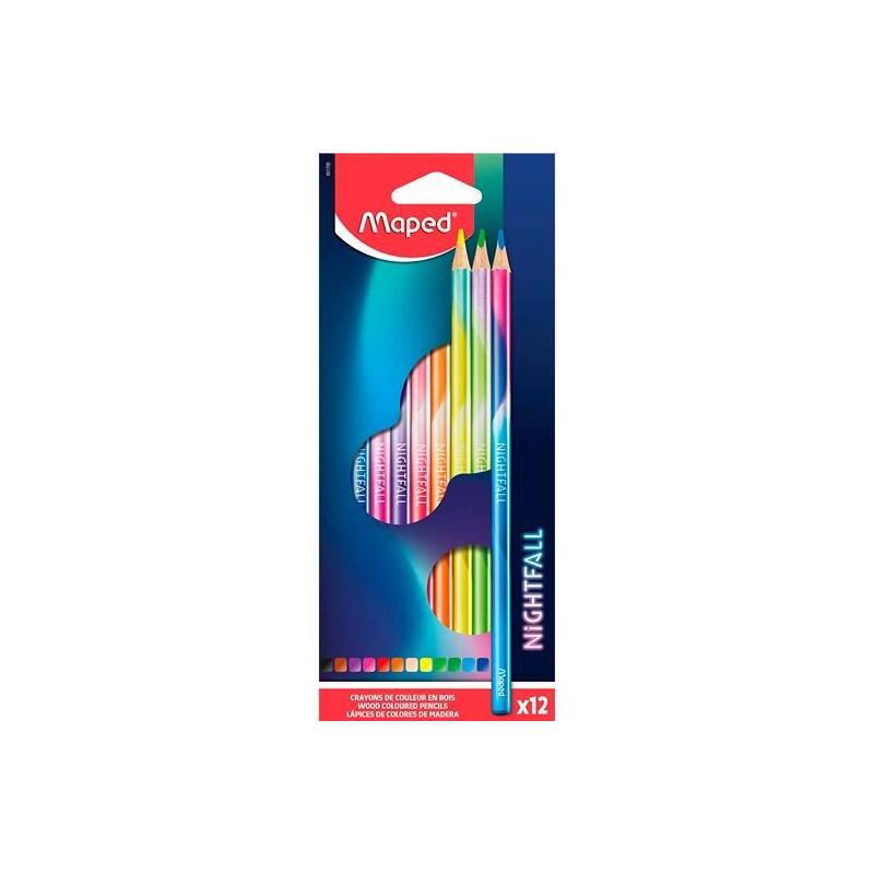 Maped Lápices De Colores Nightfall De Madera Fsc Estuche De 12 C/Surtidos