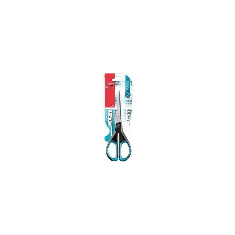 Maped Tijeras Essentials Soft E4682 Ambidiestros 17cm Simétricas Azul/Negro