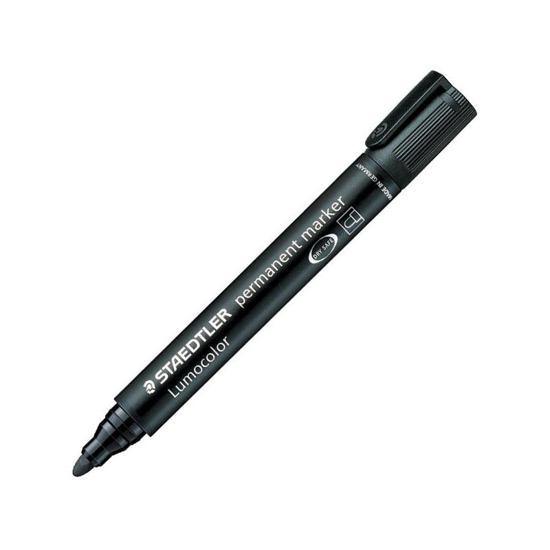 Marcador Permanente Lumocolor 352 Trazo 2mm. Negro Staedtler 352-9 Marcador Permanente De Punta Redonda, 2 Mm
