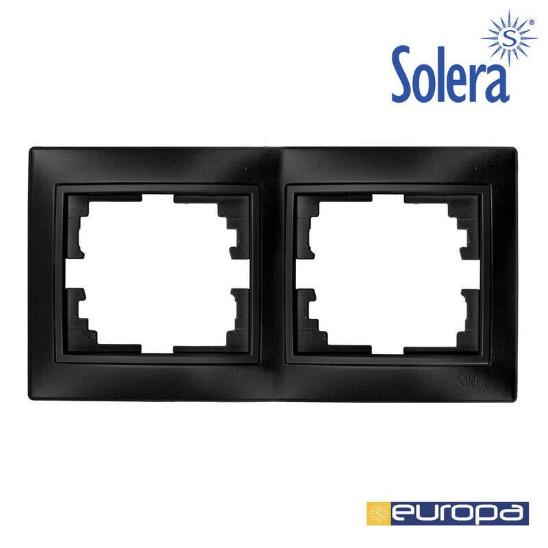 Marco Para 2 Elementos Horizontal Grafito 154x81x10mm S.Europa Solera Erp72ngu