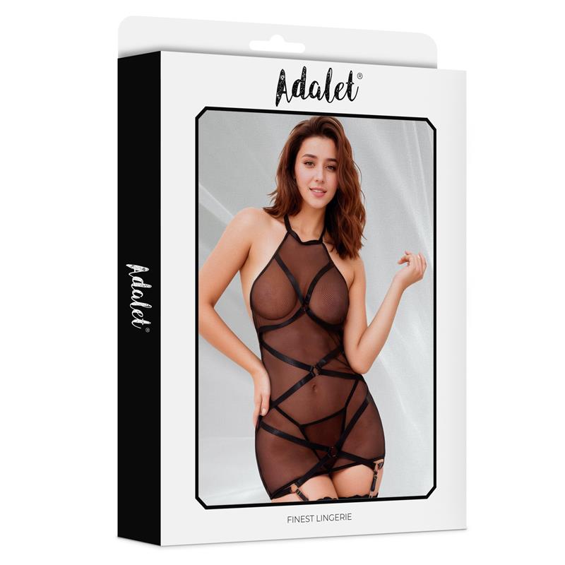 Margot Babydoll Con Liguero Y Tanga Talla (Interno):S/M