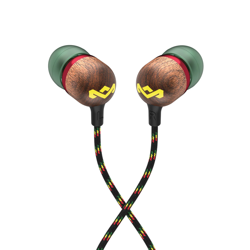 Marley Smile Jamaica Usb-C Wired Earbuds, In-Ear, Rasta