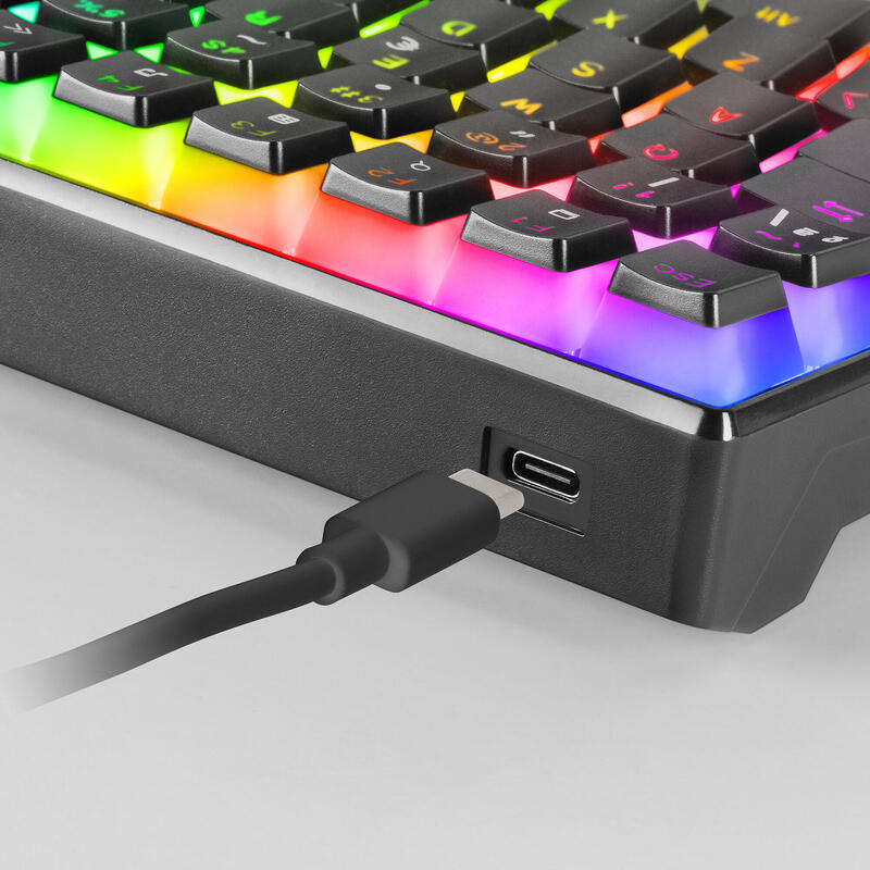 Mars Gaming Mkultra Teclado Mecánico Negro Switch Azul