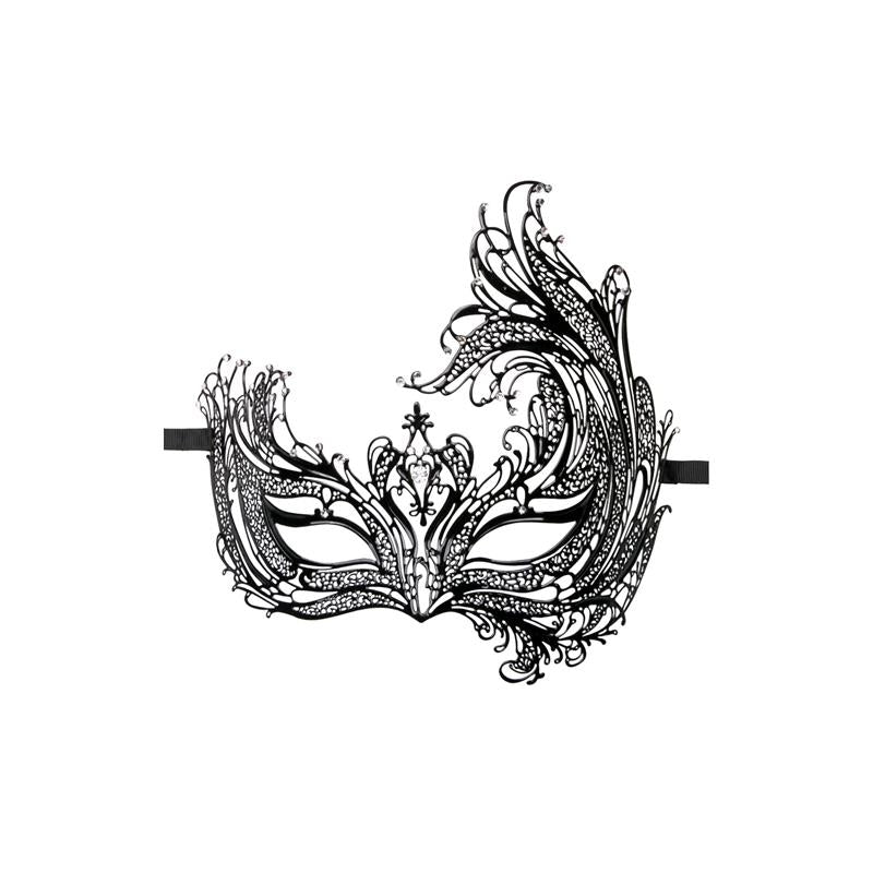 Máscara De Metal Asimétrica Negro