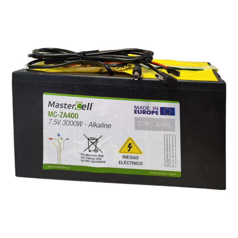 Master Battery Bat-7.5v400ah-Dc Batería De Zinc-Aire 7.5v-400ah. Triple Conector Dc: Jack, Mini Usb Y Mólex. Hasta 6/8 Meses