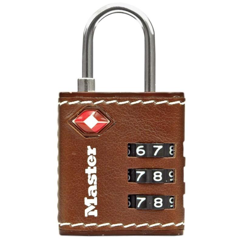 Master Lock Tsa Candado De Combinación, Braunes Leder, 5,5x3x2,6cm
