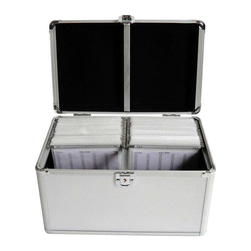 Mediarange Box75 Funda Para Discos Ópticos Maleta Rígida 200 Discos Plata