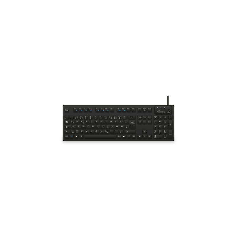 Mediarange Cablegeb. Hygiene-Teclado,Qwertz, Ip68,1.5m, Sw