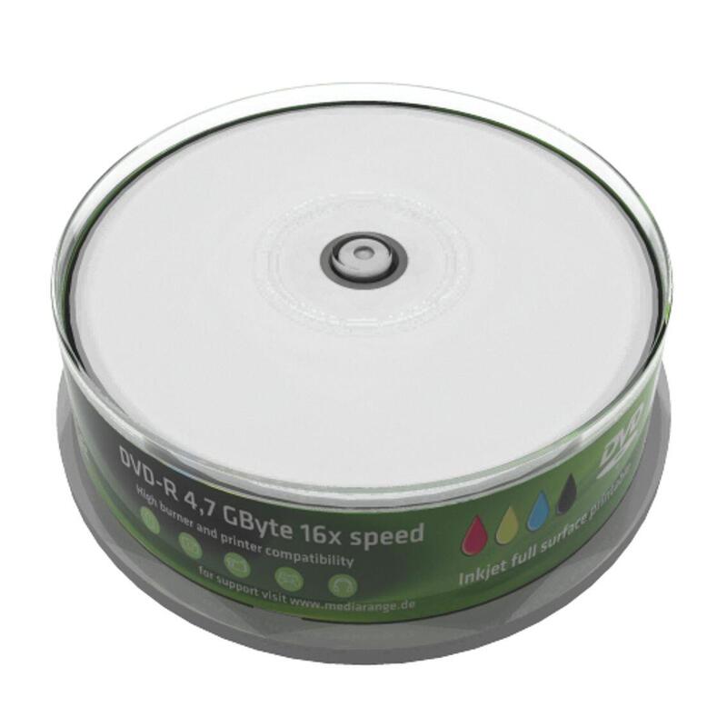 Mediarange Dvd-R 4.7gb  25pcs Spindel 16x Inkjet Full Printa