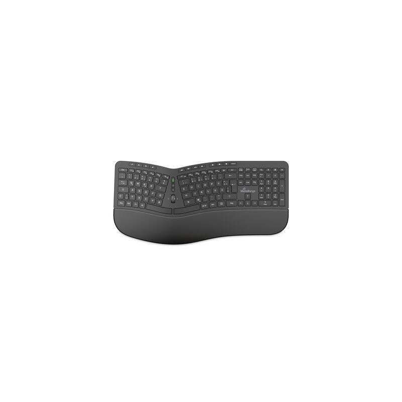 Mediarange Ergonomische Multimedia Funk-Teclado,Qwertz, Sw