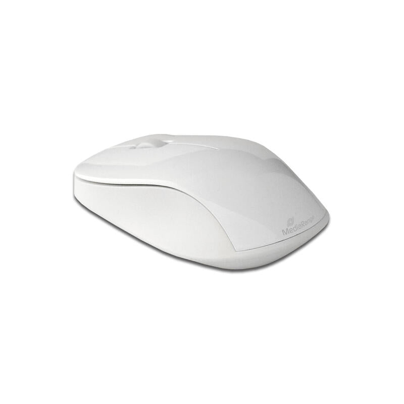 Mediarange Mros106 Teclado Ratón Incluido Hogar Rf Inalámbrico Qwertz Alemán Plata, Blanco