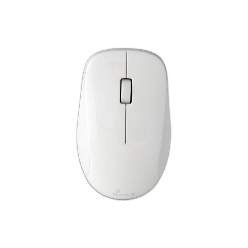 Mediarange Mros106 Teclado Ratón Incluido Hogar Rf Inalámbrico Qwertz Alemán Plata, Blanco