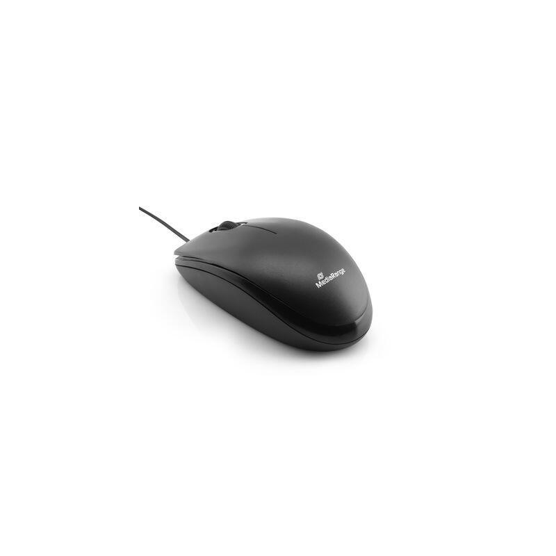 Mediarange Ratón Usb 2.0 3 Botones, Silencioso Negro