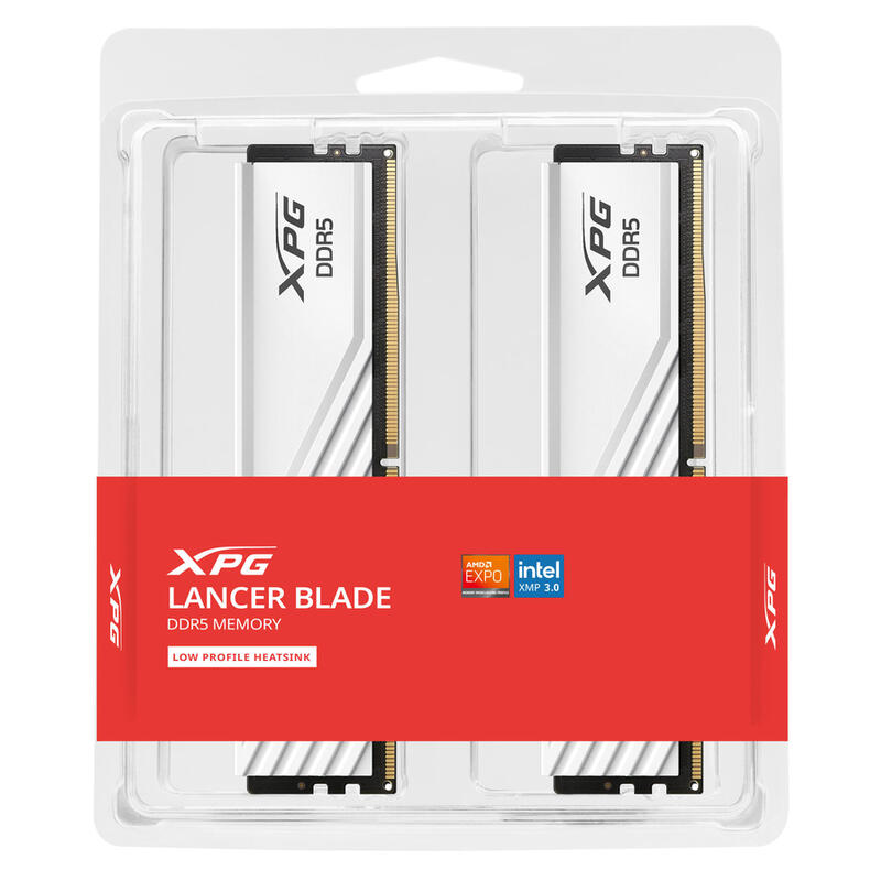 Memoria  Adata  64 Gb Ddr5-5600 (2x 32 Gb)  Blanca, Ax5u5600c4632g-Dtlabwh, Xpg Lancer Blade, Intel Xmp, Amd Expo Ax5u5600c4632g-Dtlabwh