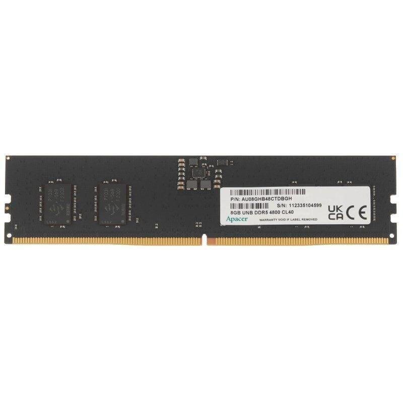 Memoria Ram Apacer Fl.08g2a.Rth 8gb Ddr5 4800mhz 1.1v Cl40 Udimm