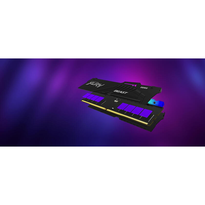 Memoria Ram Kingston 8gb Ddr5-5600mt/S Cl40 Dimm    Mem  Fury Beast Black Rgb