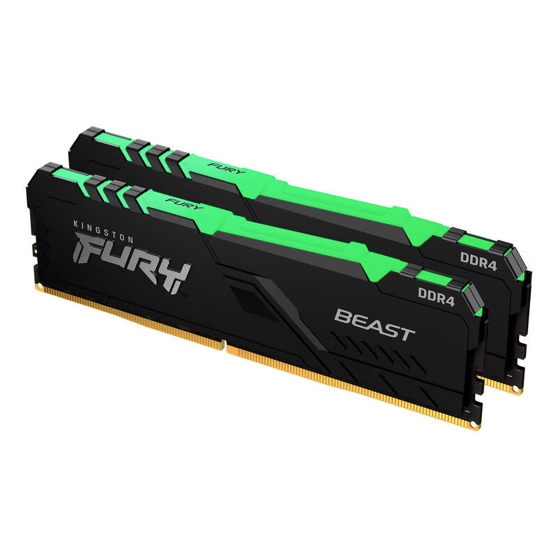 Memoria Ram Kingston Ddr4 16gb 3200mhz Cl16 Dimm Kit Of 2 Fury Beast Rgb
