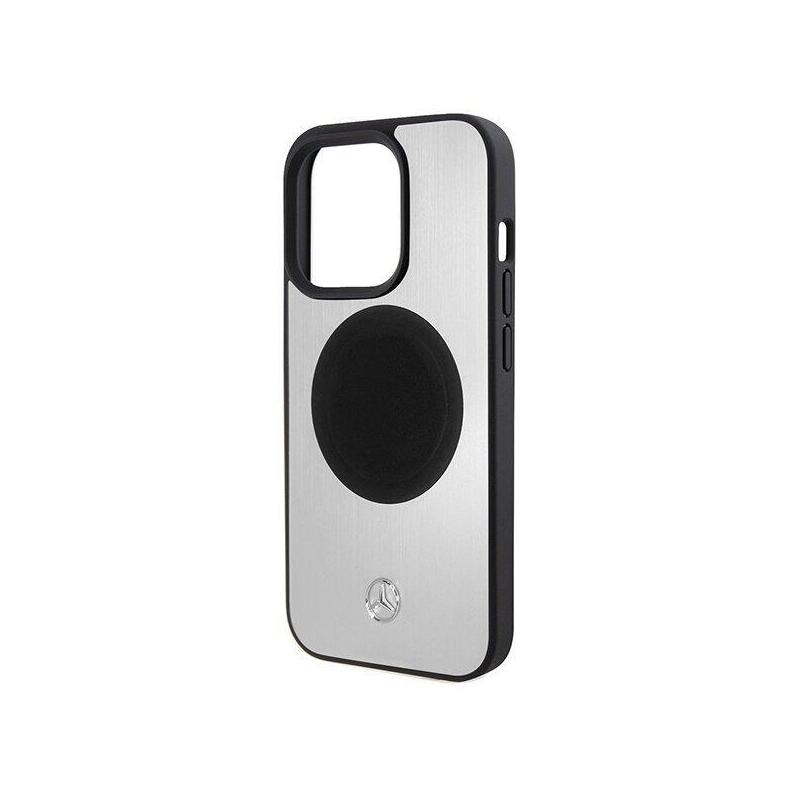 Mercedes Mehmp15l23acms Iphone 15 Pro 6.1" Silver Hardcase Leather & Aluminum Magsafe
