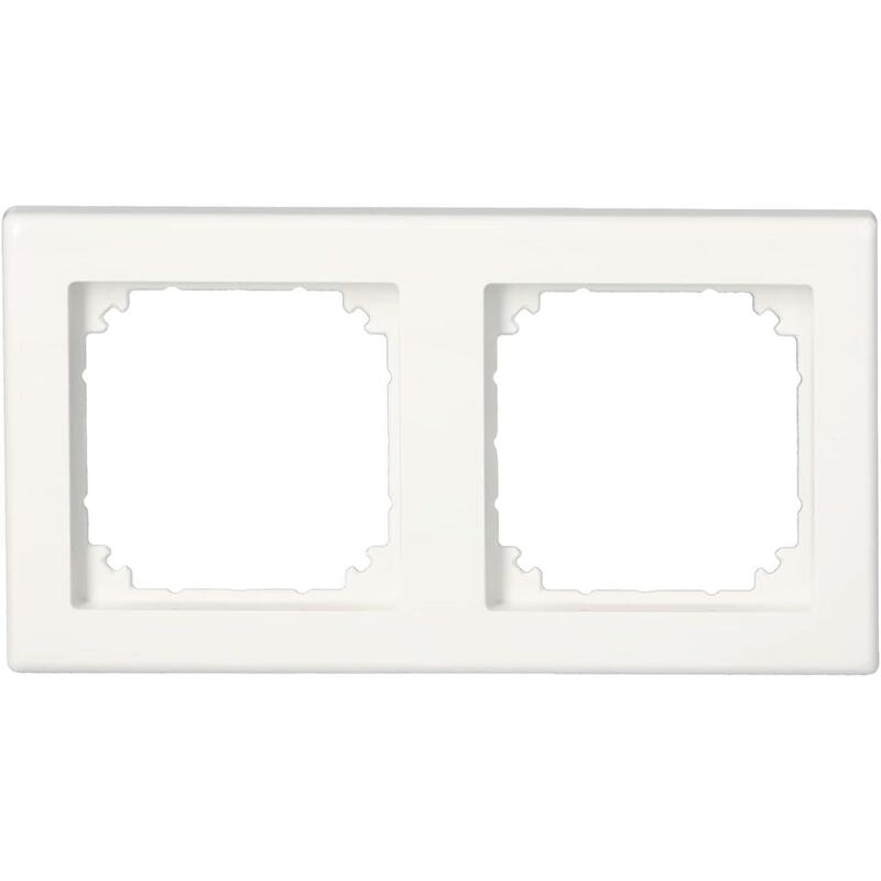 Merten 2-Fach Steckdosenrahmen Weiss 15.2 X 8.1 Cm