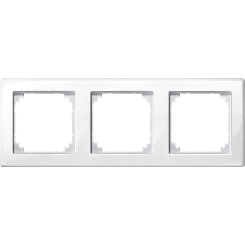 Merten 3-Fach Steckdosenrahmen Weiss 22.3 X 8.1 Cm
