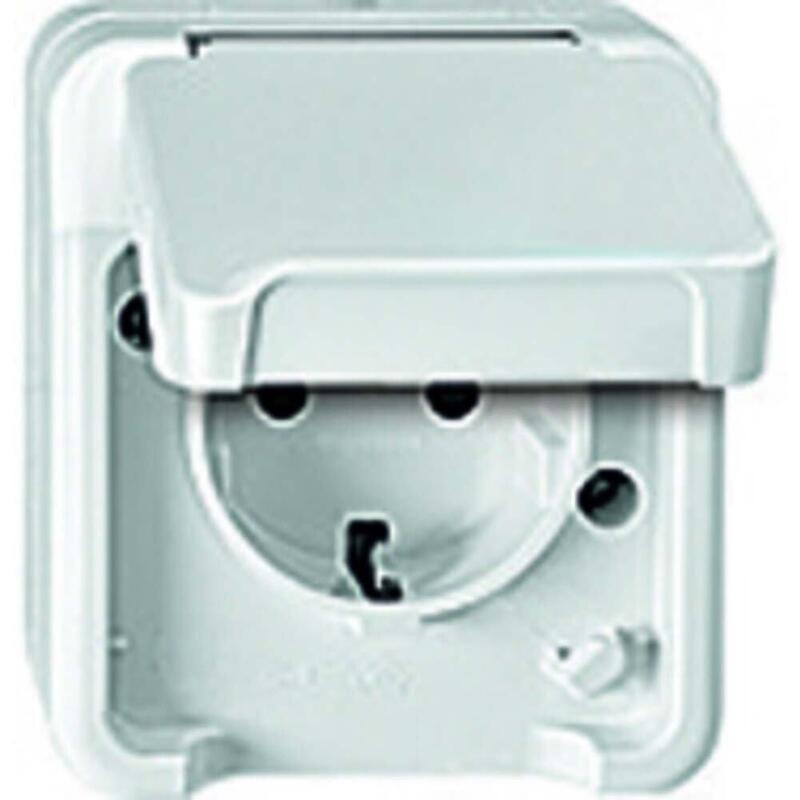 Merten Meg2300-8019 Schuko-Toma De Corriente Blanco Polar Con Erhöhtem Protección Contra Contacto