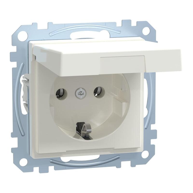 Merten Meg2311-0319 Schuko-Toma De Corriente Con Tapa Abatible Blanco Polar