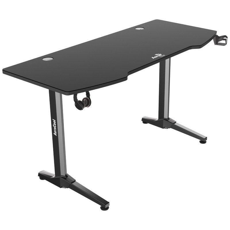 Mesa Gaming Aerocool Acd2-140 Superficie Aglomerado 18mm Pies Ajustables Soporte Auriculares Bandeja Especial Para Cableado 140*60*75cm