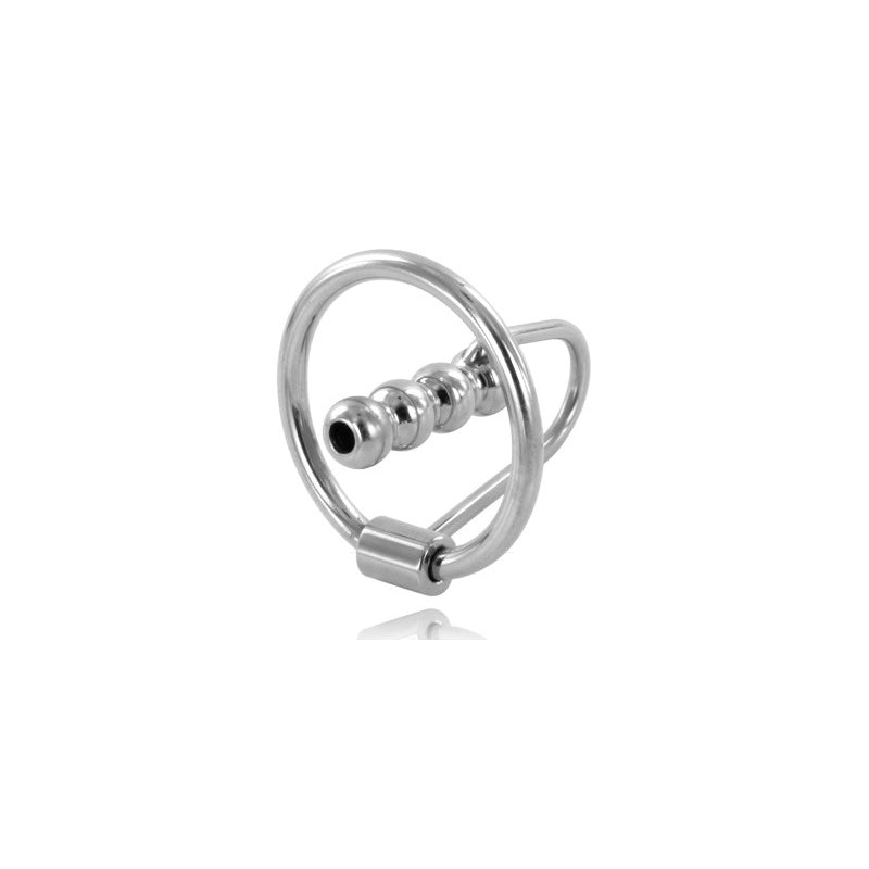 Metal Hard - Anillo Glande Con Plug Uretral 28mm