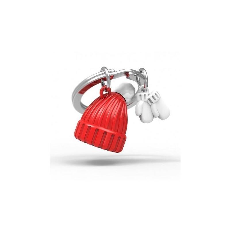 Metalmorphose Llavero Vectorbox C/Winter, Gorro Y Guantes Rojo Y Blanco