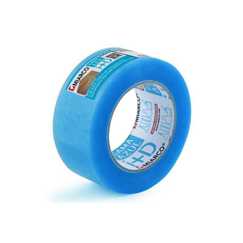 Miarco Cinta De Embalaje Gama Azul Rollo 48x66 Transparente Pack -6 Ud-