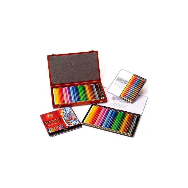 Michel Set De Lápices Polycolor En Caja Metálica 24 Colores Surtidos