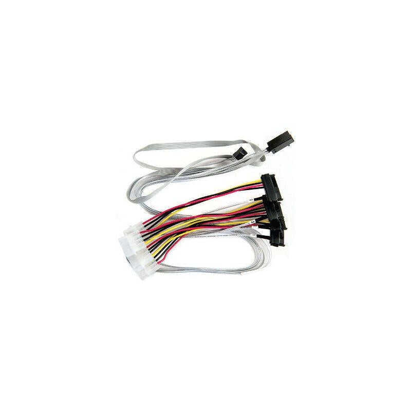 Microchip Technology 2280100-R Cable Serial Attached Scsi (Sas) 0,8 M 6 Gbit/S Multicolor, Blanco