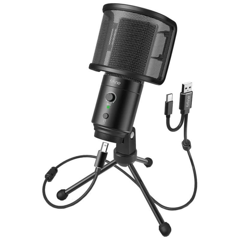 Micrófono Fifine K683a Usb Para Grabación Y Transmisión En Pc Y Movil